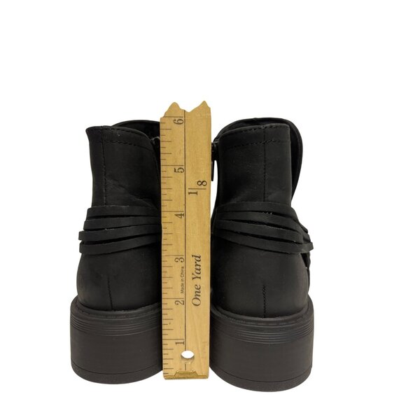 Clarks Hearth Kaylie Women's Leather Boots Ankle Black Braided Size 5.5 NEW - Picture 7 of 12